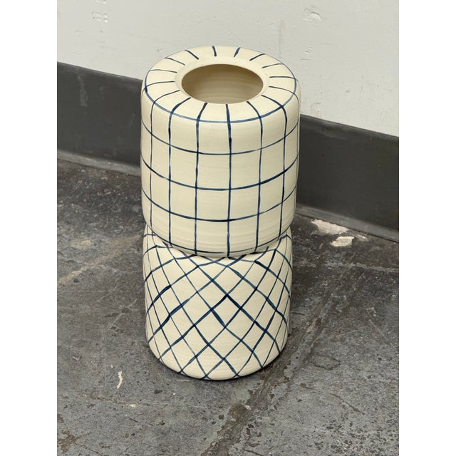 White Circa 2016 Rebecca Atwood Designs Ceramic Vase For Sale - Image 8 of 12