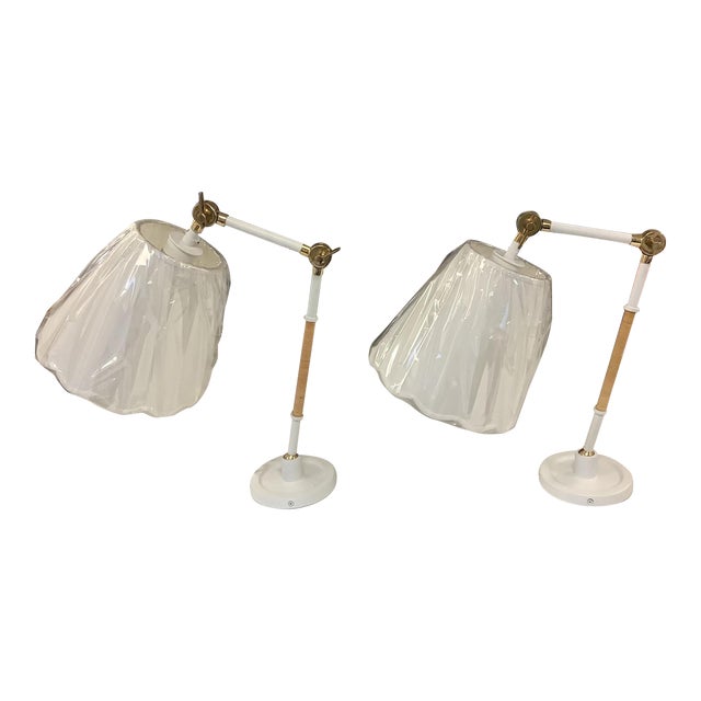Serena & Lily Larkspur Task Sconces - a Pair For Sale