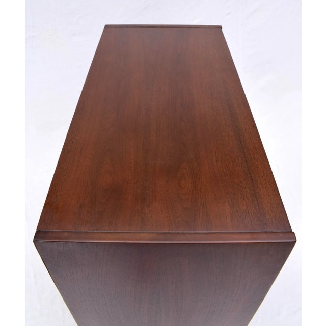 Mid Century Walnut Three Drawer Bachelors Chest by Jack Cartwright For Sale - Image 11 of 11