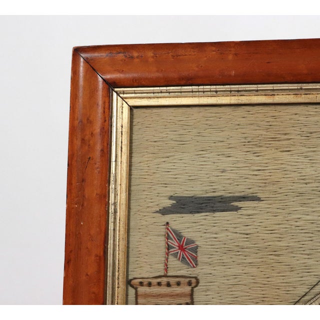 Pair of Royal Navy Sailor’s Woolworks by the Same Hand With Trapunto Sails For Sale - Image 10 of 18