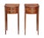 Early 20th Century French Bowfront Nightstands or Bedside Tables of Patinated Walnut - Sold as Pair For Sale - Image 5 of 11
