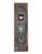 Vintage Bronze Radial Fluted Double Keyhole Door Knob Set For Sale - Image 4 of 6