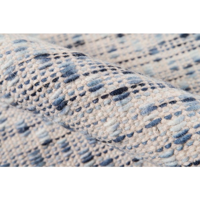 Erin Gates Erin Gates Dartmouth Bartlett Blue Hand Made Wool Runner 2'3" X 8' For Sale - Image 4 of 7