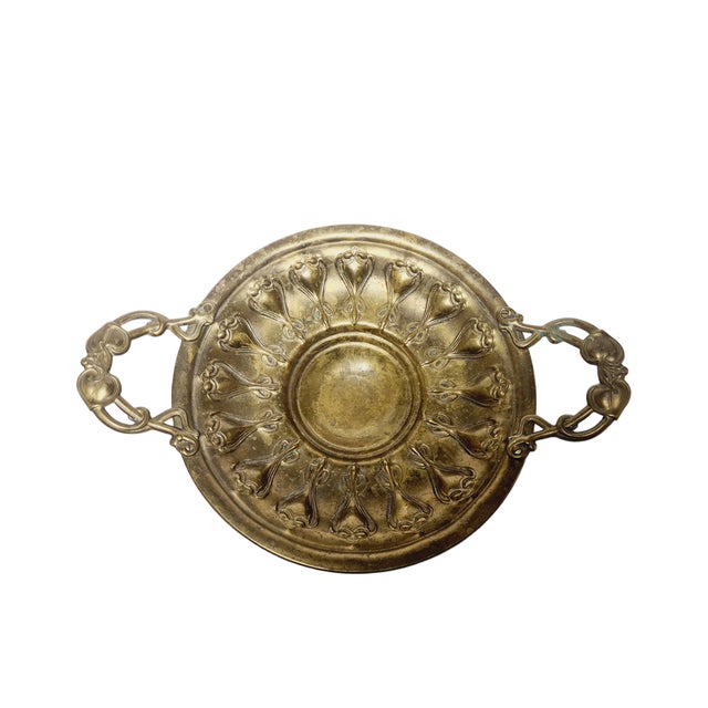 Goldenrod Art Nouveau Fruit Bowl on Stand, Sweden, 1900s For Sale - Image 8 of 14