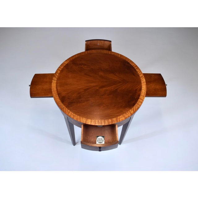 Wood Baker Furniture Federal Style Mahogany Occasional Tables With Inlay For Sale - Image 7 of 11