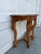 Wood Vintage French Louis XV Style Demilune Console Table With Inlaid Fan Top & Carved Cabriole Legs For Sale - Image 7 of 12