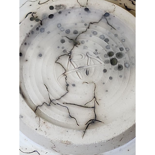 Vintage Studio Pottery Raku Horsehair Large Decorative Bowl For Sale In Atlanta - Image 6 of 6