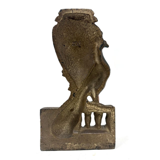 Hubley Manufacturing Company 1920s Hubley Peacock With Victorian Urn - Doorstop For Sale - Image 4 of 6