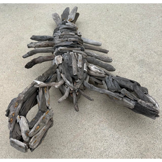 1960s Vintage Driftwood Lobster Coastal Wall Sculpture 32" For Sale - Image 5 of 8