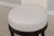 Set of 4 White Leather Revolving Seat Bar Stools For Sale - Image 11 of 17