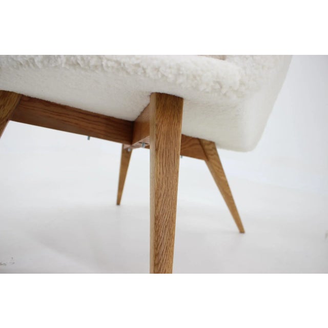 Brown Set of Sheepskin Shell Armchairs from Miroslav Navratil, 1960s For Sale - Image 8 of 10