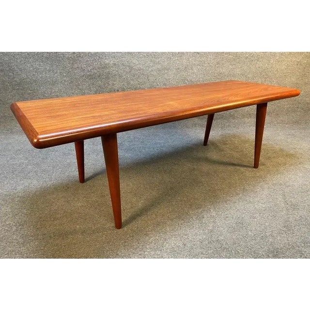 Vintage Danish Mid Century Modern Teak Coffee Table by Jacob Nielsen & Sonner For Sale - Image 9 of 9