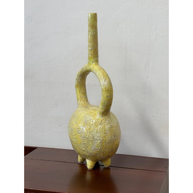 1950s Decorative Ornamental Amphora Vase with Horse Design in Ceramic, 1950s For Sale - Image 5 of 7