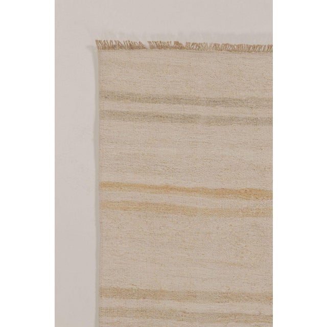 Rug & Kilim’s Contemporary Flatweave Runner in Beige & Cream Design For Sale In New York - Image 6 of 9