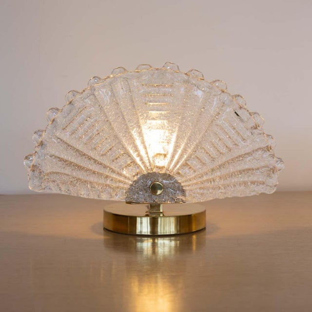 1930s Pair of French Art Deco Glass Demi Lune Table Lamps For Sale - Image 13 of 13