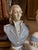 Vintage Japanese Rococo Revival Blue & White Porcelain Busts — Pair For Sale - Image 4 of 10