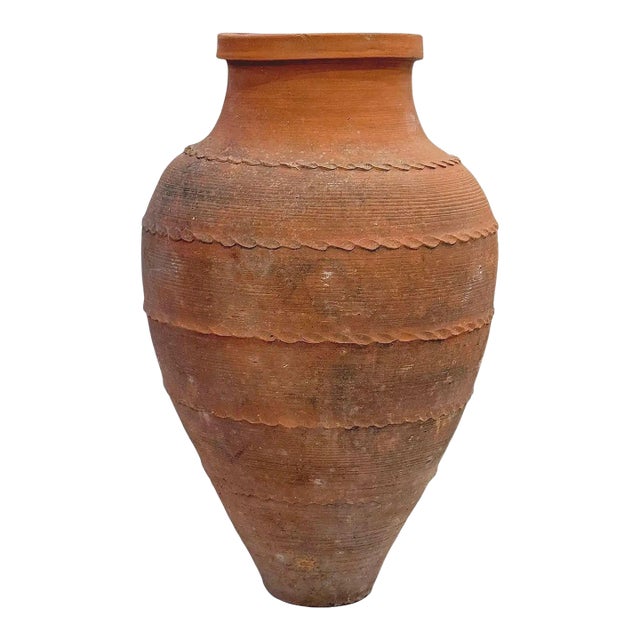 Terra Cotta Amphora or Garden Urn Pot From Greece For Sale