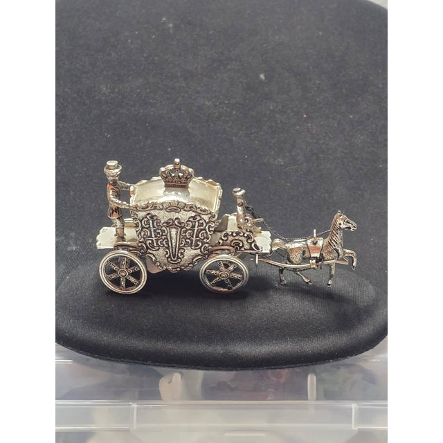 Rococo Miniature Horse Carriage, Silver, 1949 H. Hooykaas, Schoonhoven, Netherlands For Sale - Image 3 of 12