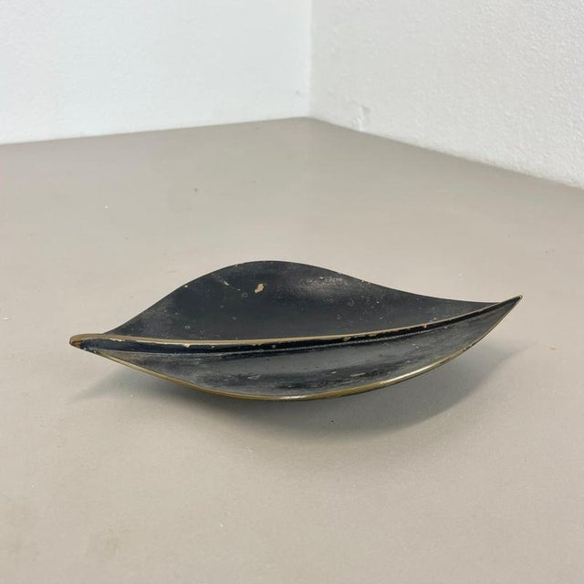 Bronze Handmade Leaf Plate by Noak Leipzig, Germany, 1950s For Sale - Image 11 of 18