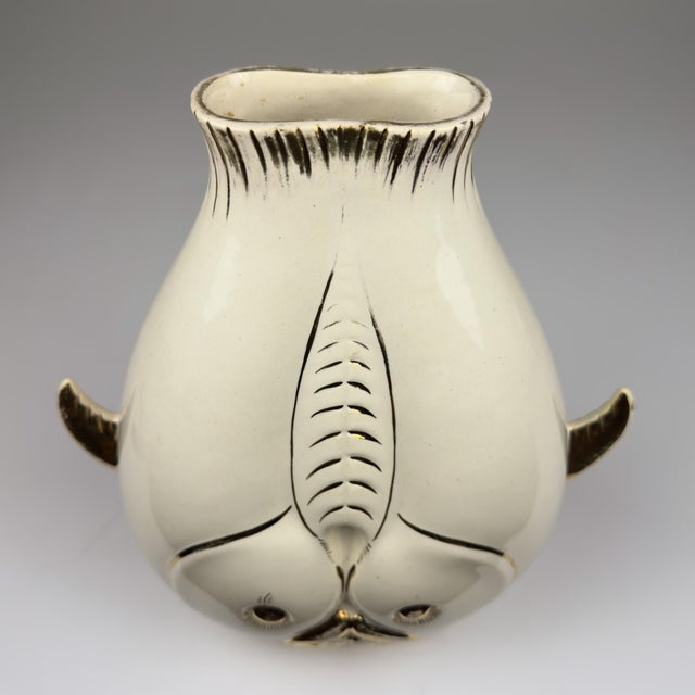 Vintage Ceramic Fish-Shaped Vase, Italy, 1950s For Sale - Image 6 of 18