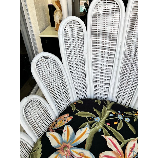 Wood Large Vintage Palm Frond Botanical Lounge Chair For Sale - Image 7 of 7