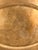 Vintage Italian Hollywood Regency Oval Statement Size Brass Tray With Faux Boar Tusk Handles and Cross Strap Trim For Sale - Image 12 of 16