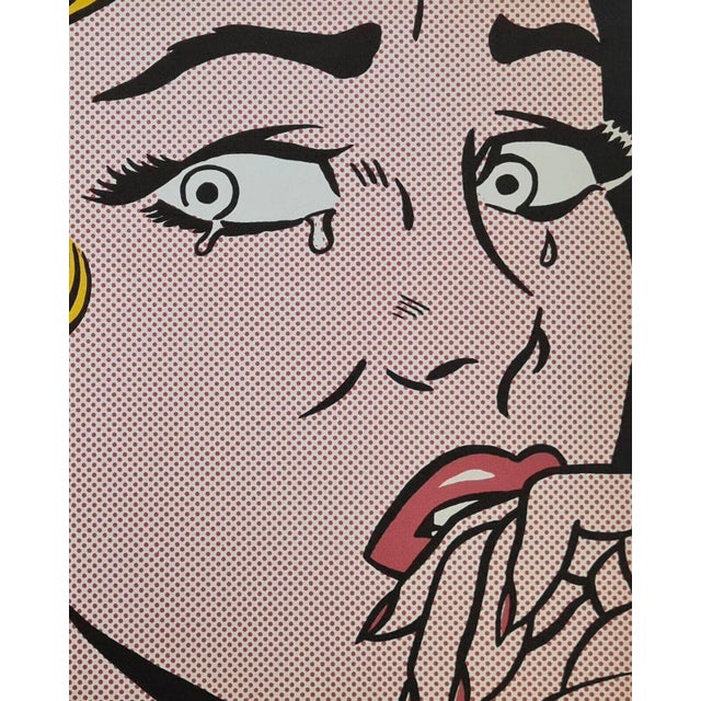 1980s Original Roy Lichtenstein "Crying" Limited Edition Lithograph For Sale - Image 6 of 9