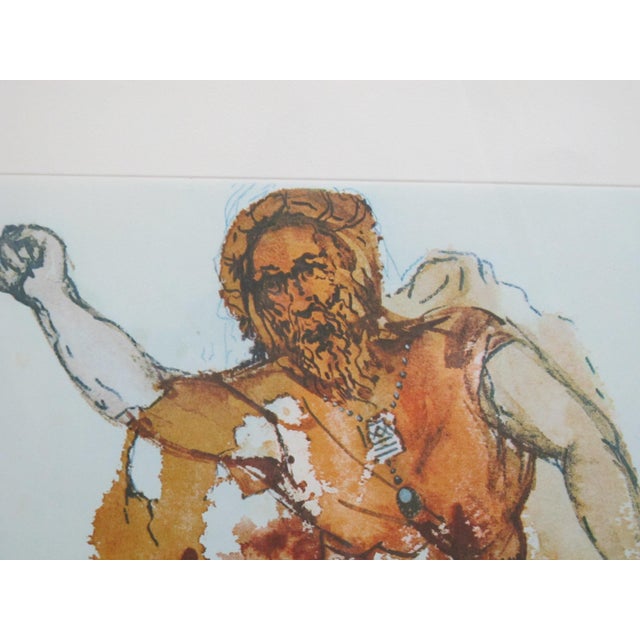 1970s Salvador Dali Limited Edition Signed Color Engraving Giant of Aladdin For Sale - Image 5 of 15