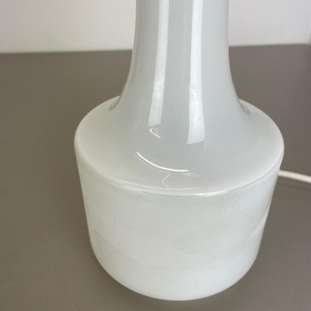 Metal Modernist White Satin Glass Table Light Base from Doria Lights, Germany, 1970s For Sale - Image 7 of 15
