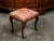 English 1820s Mahogany Stool with Floral Themed Upholstery and Cabriole Legs For Sale - Image 9 of 10