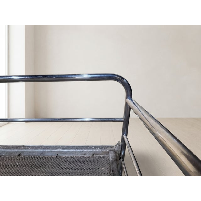 Silver Vintage Chrome Tubular Steel Daybed Frame, Czechoslovakia, 1970 For Sale - Image 8 of 10