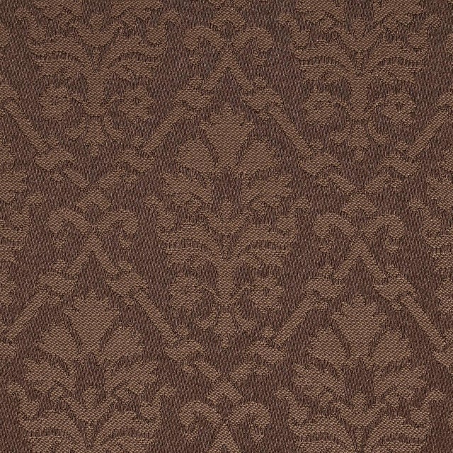 Schumacher Schumacher Grant Damask Fabric In Brown For Sale - Image 4 of 5