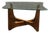 Mid Century Modern Walnut/Glass End Table in Manner of Adrian Pearsall For Sale
