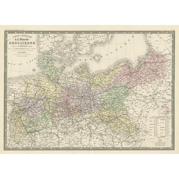 Antique map titled 'General Map of the Prussian Monarchy (\.)'. Large map of the Prussian Monarchy. This map originates...