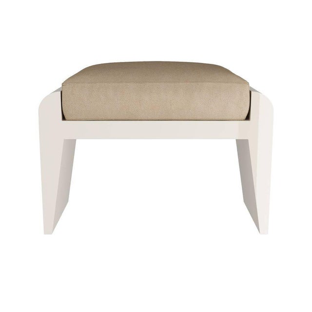 Using a lacquer technique, our ivory-finished stool has a timeless appeal. Clean lines and curved angles allow it to work...