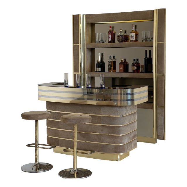 Vintage Bar Cabinet with Counter, 1970s For Sale