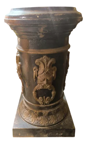 French Cast Iron Pedestal Bases, 1920s-1940s, Set of 2