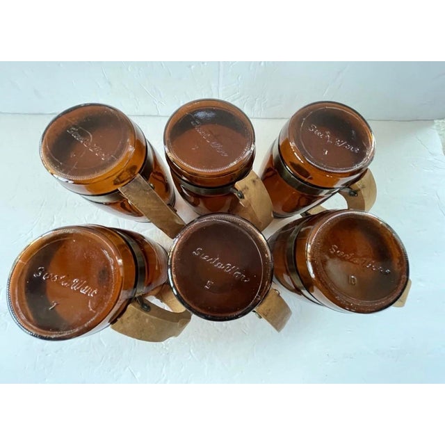 Amber Mid 20th Century Southwestern Siesta Ware Amber Western Bar Mugs — Set of 6 For Sale - Image 8 of 8