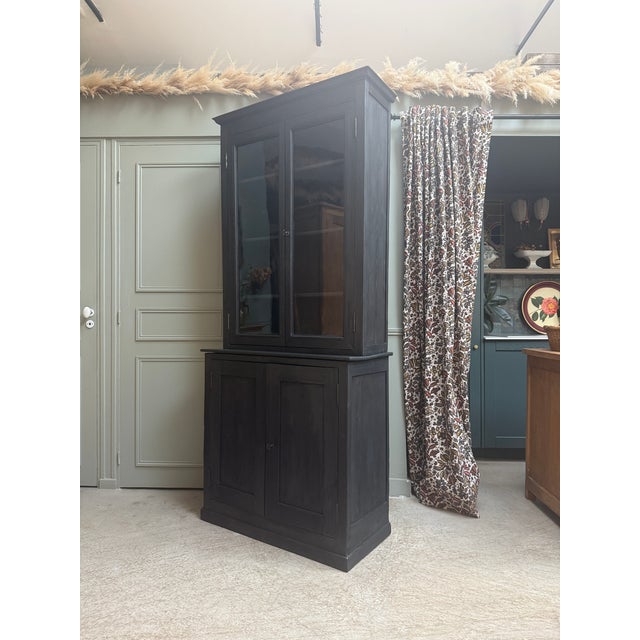 Antique Two-Part Black Buffet, 1890s For Sale - Image 9 of 15