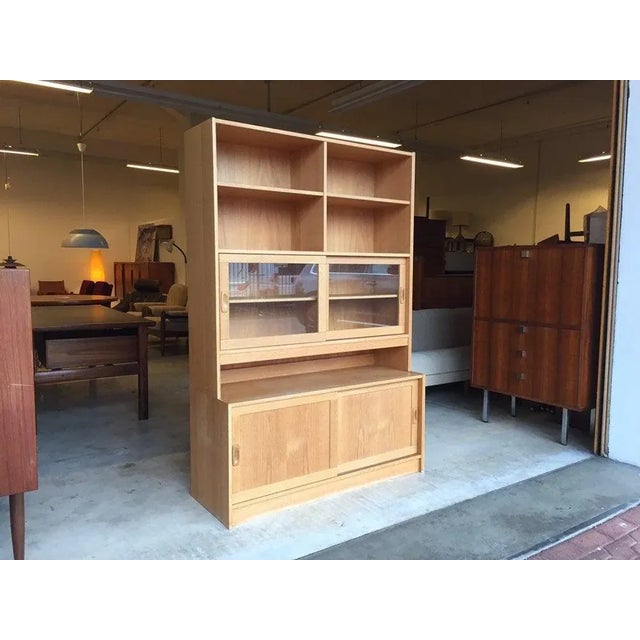 Danish Oak & Teak Bookshelf, 1960s For Sale - Image 6 of 11