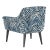 Spritely Home West Loop Chair in Blue Washed Zebra For Sale - Image 4 of 8