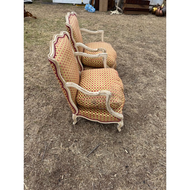 18th Century Large 18th Century French Louis XV Bergere or Armchair- A Pair For Sale - Image 5 of 11