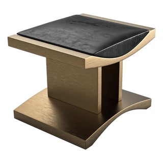"Bosphorus" Chair With Brushed Bronze, Handcrafted For Sale