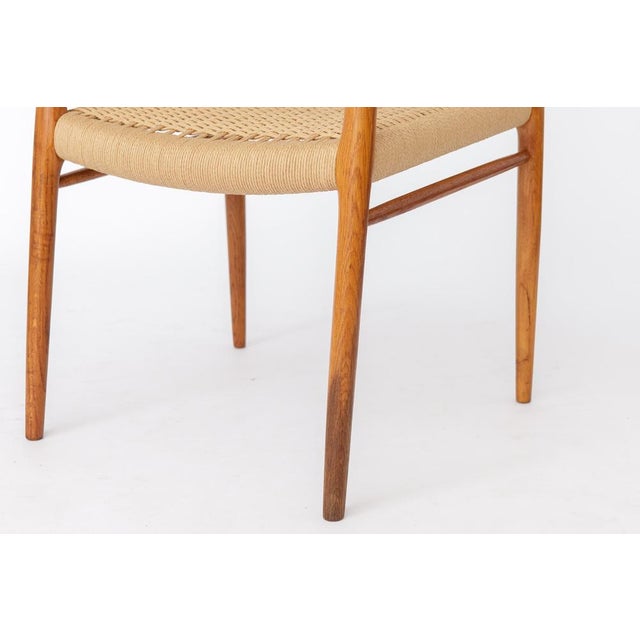 Danish Model 56 Armchair in Oak and Handwoven Seat by Niels Otto Møller for J.L. Møllers, 1950s For Sale - Image 9 of 13