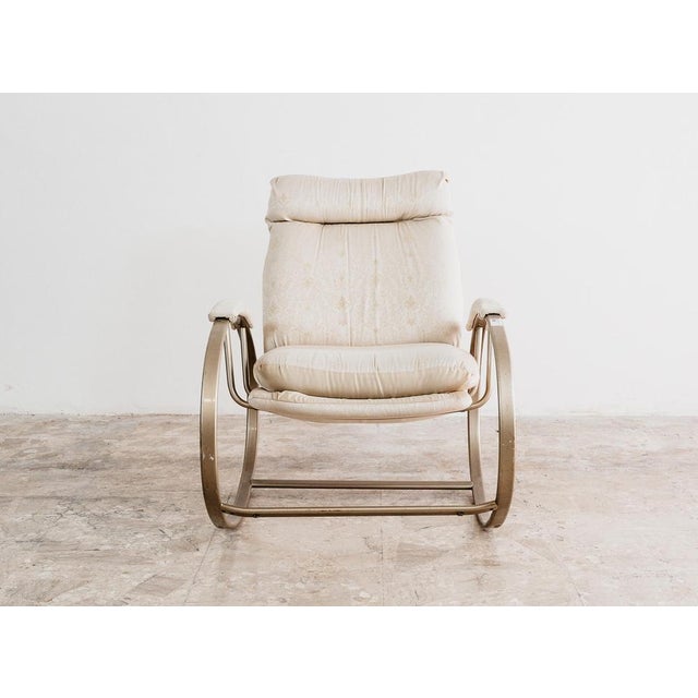 Hollywood Regency Hollywood Regency Rocking Armchair by Guido Faleschini, 1970s For Sale - Image 3 of 12