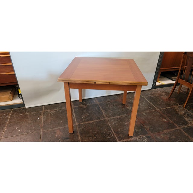 Mid Century Danish Modern Gangso Mobler Teak Draw Leaf Table 66 Open For Sale - Image 9 of 9