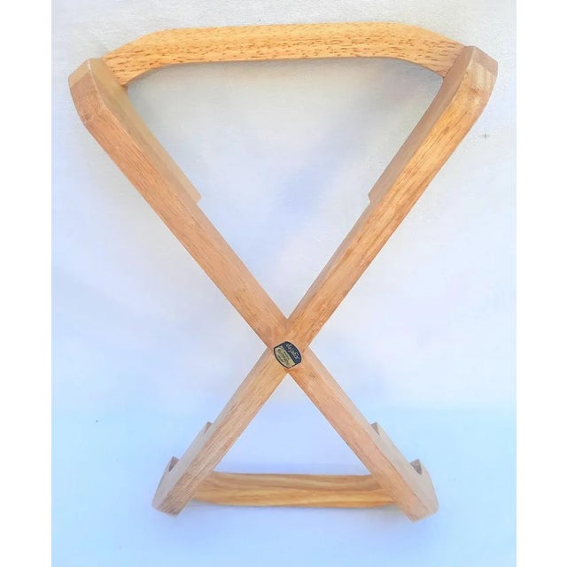 Dansk Designs 1970s Dolphin Beechwood Casserole Dish Table Rack For Sale - Image 4 of 10