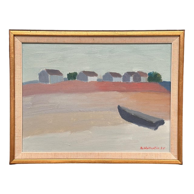 Raymond Wallentin, Byxelkrok, 1975, Oil & Oil on Canvas, Framed For Sale