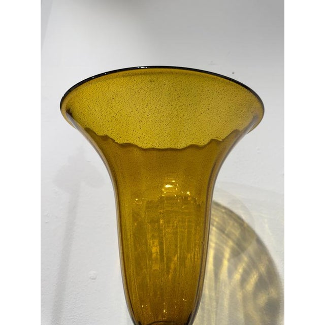 1950s Large Vase Murano Glass attributed to Barovier and Toso, 1950s For Sale - Image 5 of 12