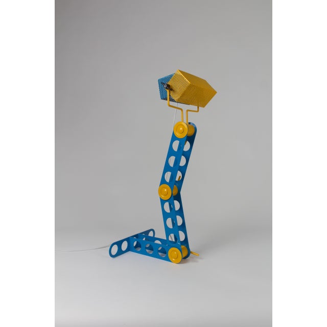 Adjustable Meccano Table Lamp by Lisola Che Non Cè, Italy, 1970s For Sale - Image 16 of 17